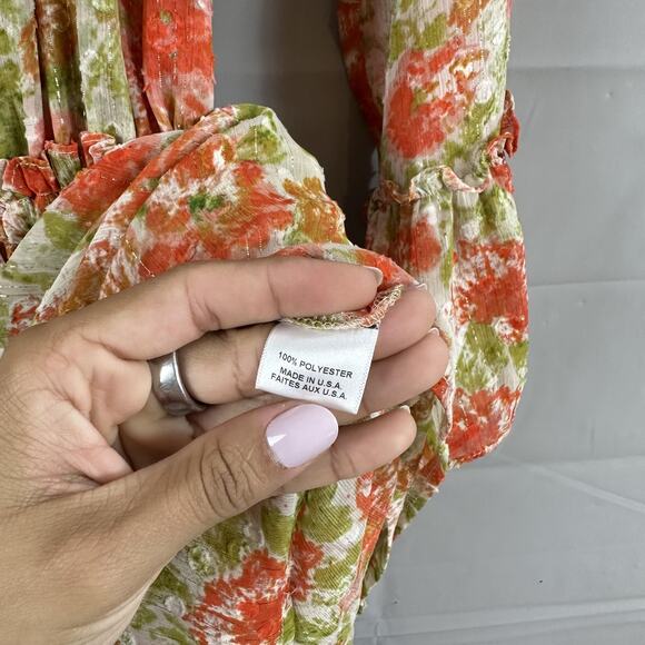 Misa Los Angeles Dress Women XS Lucinda Floral Maxi Ruffle Tiered Boho Chic Flow - Picture 10 of 15